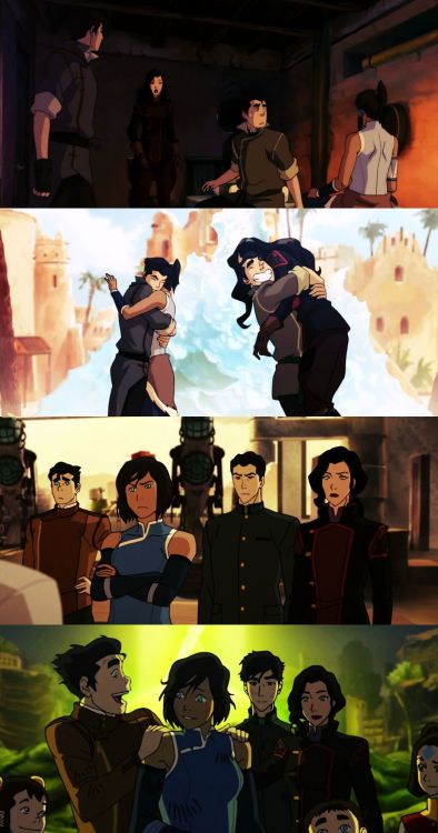 theanonymousplague:  mybibabies:  wellthentheresme:  Team Avatar together from beginning to end.  i need more of this  Definitely need of them as team. 