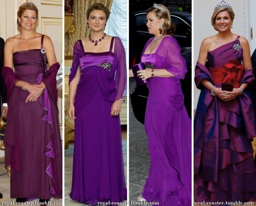 royal ladies in purple