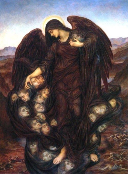 angelsinart: The Field of the Slain (Azreal), Evelyn de Morgan, 1916 