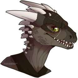 volkrii:  A portrait of my other Argonian character, to match the first. 