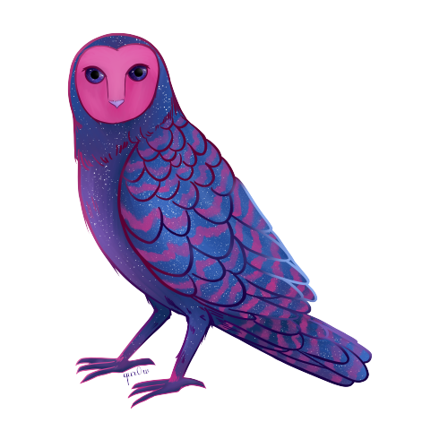 qur0w: A bi owl for @reddieforlaughs!Depending on how other projects and school goes, I may do a ser