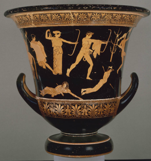 via-appia: Attic Red-Figure Calyx Krater known as the “Niobid Krater” - Apollo and Artem