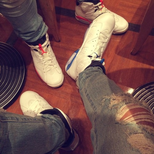 Saint Laurent & Jordan 6 まさかの色違いかぶり笑 #saintlaurent #denim #jordan