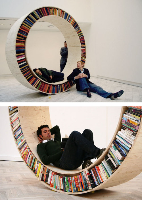 rifflebooks:  We want ALL. OF. THESE. Check out the full list of 20+ Of The Most Creative Bookshelves Ever via Bored Panda! 
