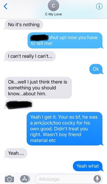 dfunny1985:  Wife went out with an ex last Friday night. She came home and gave me the details. Needless to say it was a great feeling she had seeing her ex and catching up