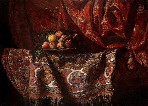 twirld:A still life with fruit on a carpet - Francesco Noletti (Il Maltese)