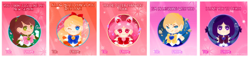 Sailor Moon valentines for 2017!  I did steven universe last year, and wanted to do something S