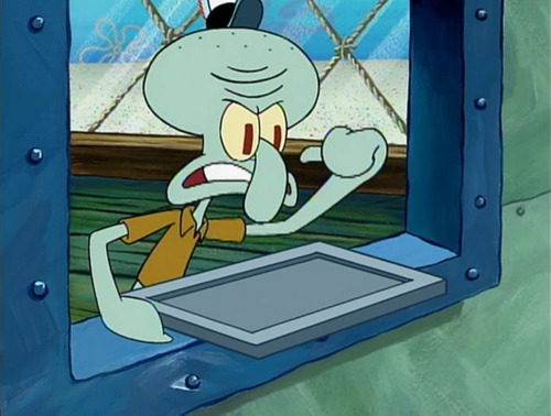 500daysofeffyou:  SpongeBob, where’s my order?  Did you look under the tray?  Oh. No I didn’t, sorry.   