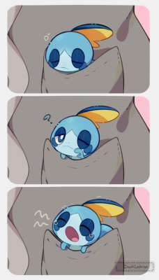 darklephise-art:  What about a little tiny Sobble? 🦎💤