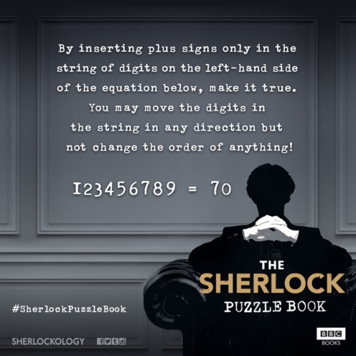 #SherlockPuzzleBook Day Three!An Impossible Sum?PRE-ORDER your copy, out October 26! po.
