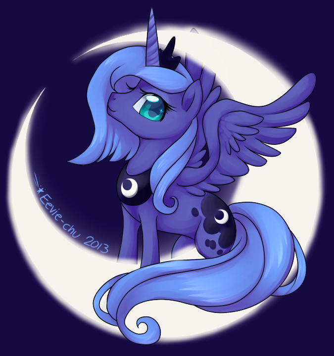 eeviechu:  Quick drawing before bed to help me relax. Somehow, drawing Luna at night