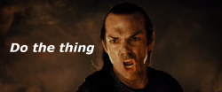 thehobbit-countdown:  rockingthegraveyard:  Basically all the screen time with Elrond.  I feel like a lot could have been avoided if people just listened to him.  In my defense Aragorn did do the thing…later. Bonus:      You should have listened to