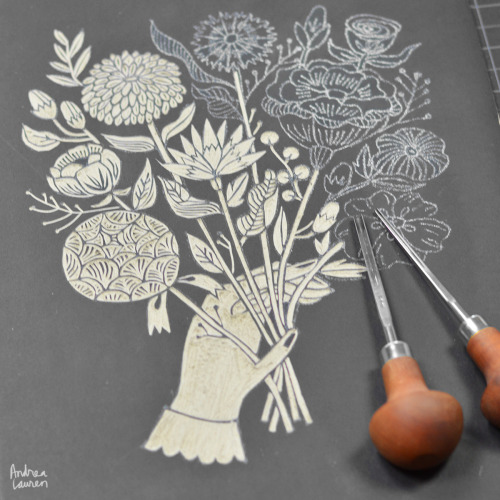 Carving a Linocut