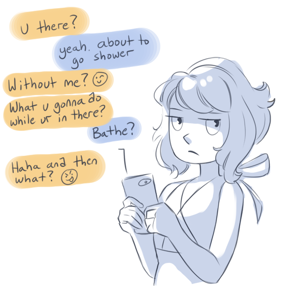 aanabi:  aanabi:  Dumb headcanon: Jasper would definitely send Lapis typical straight
