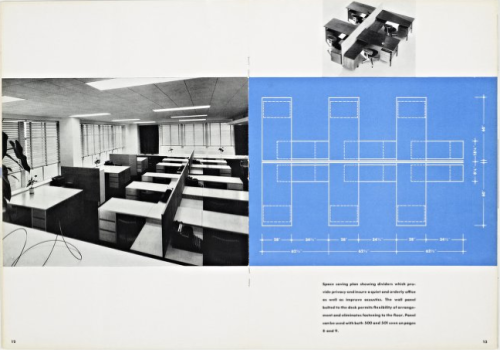 Herbert Matter, artwork for Knoll Office / Planned Furniture brochure, 1954. Knoll Associates, USA. 