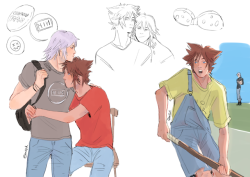 mi5ul:  sketch dump from when i was obsessed with @caseyvalhalla fanfic The Boys™ and boy i was so obsessed, i wish i could draw more i love riku so much damn 
