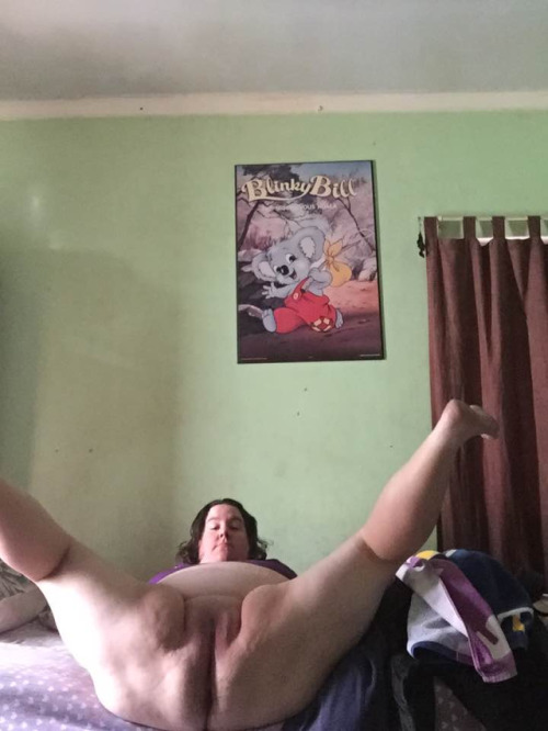 showyourwifehere:  This fat fuckpig is always begging for cock says shes being trained to use her ass as her pussy and will literally take any cock  Who wants a go on this saggy fat whore 