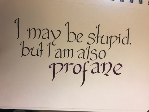 falliblefabrial:Tamora Pierce said this at her Kaffeklatch, and I calligraphed it.