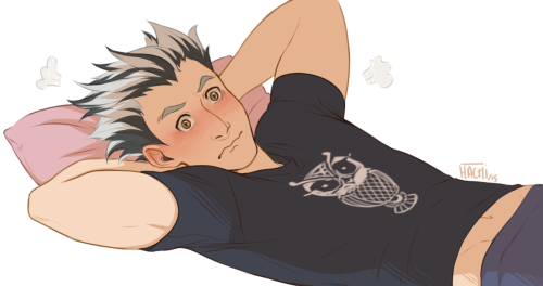 felidadae:  Smitten Bokuto who Was-Not-Staring-At-The-Butt-He-Swears (he totally was and we all know