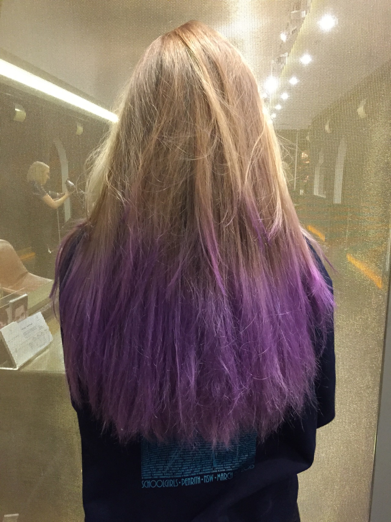 hairway to heaven, purple dip dye hair tutorial
