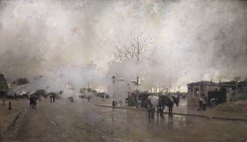 Luigi Loir - Smoke on the Paris Circuit Line - 1885
