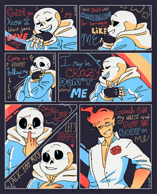 onesinnerzerostandards:le-poofe:I’m in love with the shape of you~When I think of Dancetale Sansby, 