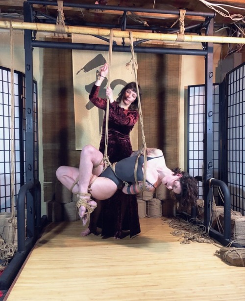 being tied by KissMeDeadlyDoll during the ropeburn livestream[more/full scene here]