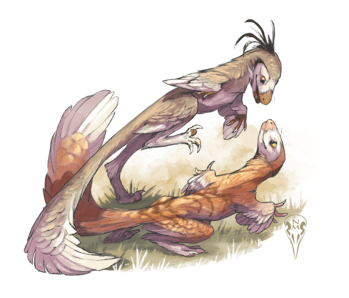 tashgoose:@papermonkeyism ‘s two lovely troodon ladies Two Feathers and Striking Willow! Had a lot o
