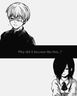  To protect the one he loves, he leaves her so he can protect the life she worked so hard to get, kaneki your one awesome guy. 