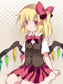 flandre scarlet (touhou) drawn by hammer (sunset beach) - Danbooru