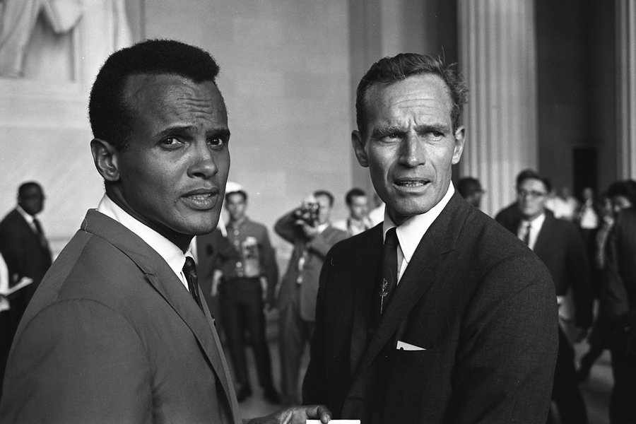 twixnmix:  Harry Belafonte, Sidney Poitier, Charlton Heston, James Baldwin, Marlon