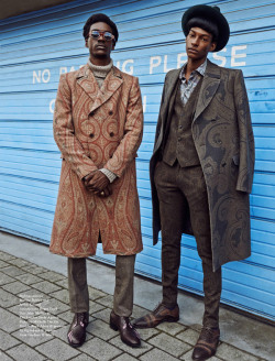 black-boys:  Boyd Alves &amp; Ty Ogunkoya by Olgaç Bozalp | L’Officiel Hommes Germany Fall 2014 Styled by Rose Forde 