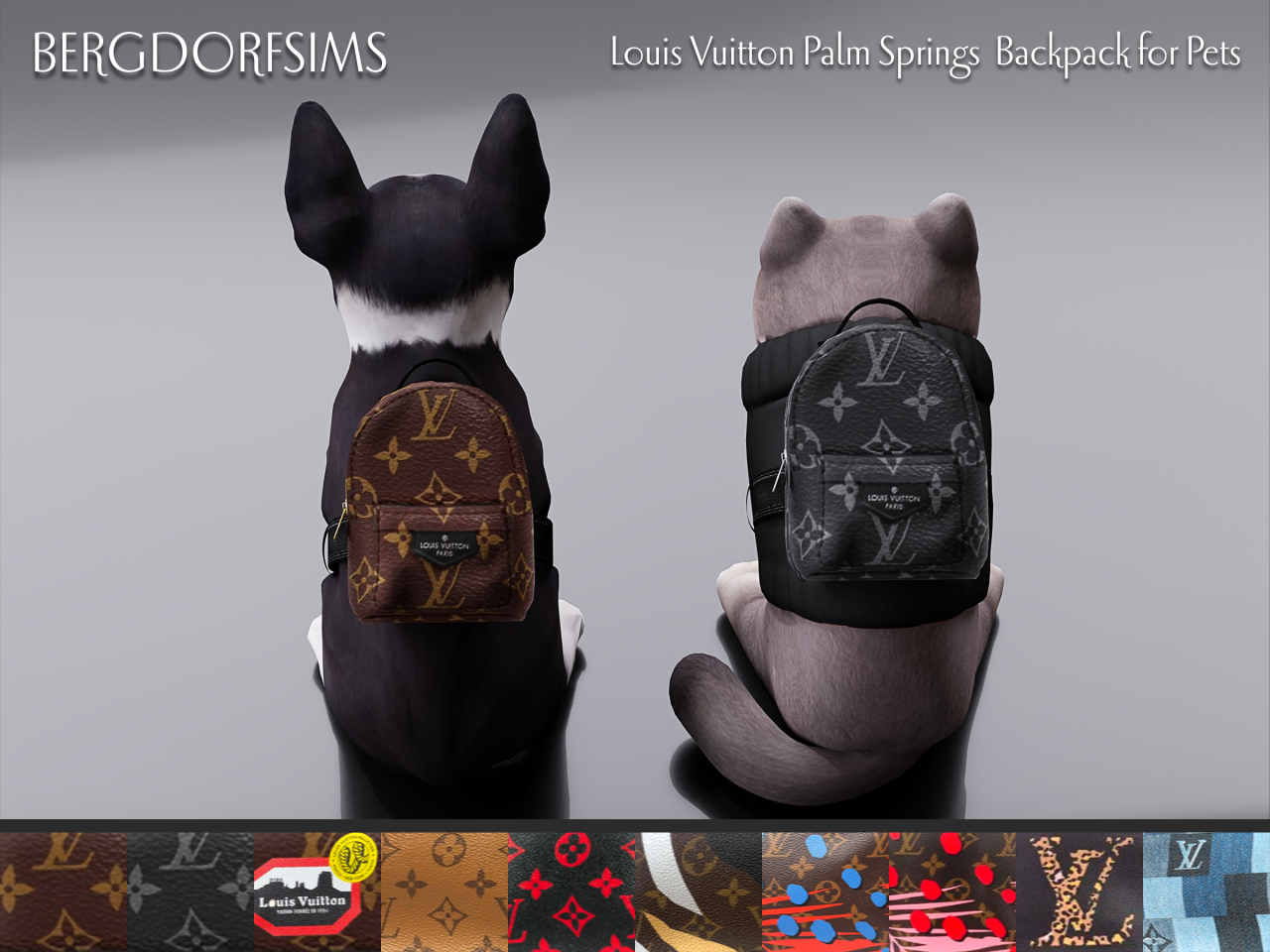 LV Dog Backpack & Hat Set – Purrfect Puppy