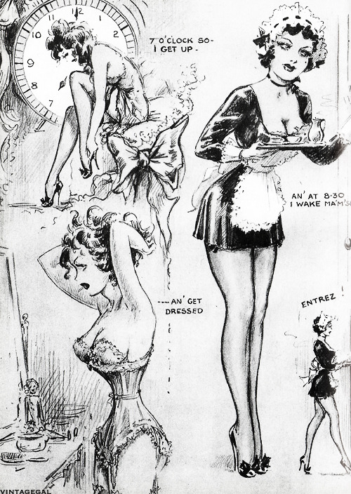 vintagegal:  John Willie : Diary of a French Maid c. 1948-1950 