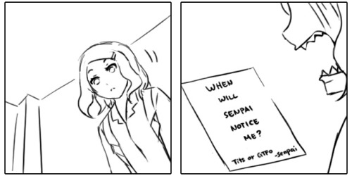 mikeinelart:  Senpai?  sometimes you have to be a dick t save someone lol XD