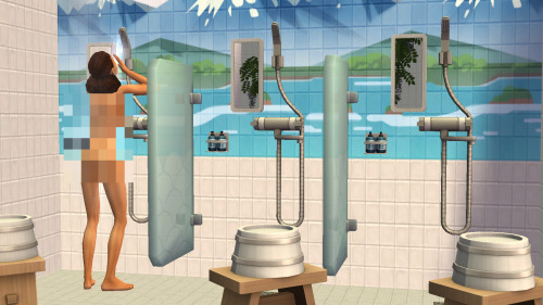 4T2 Onsen Shower SetHere is a set of items for your public showers, converted from TS4 Snowy Escape 