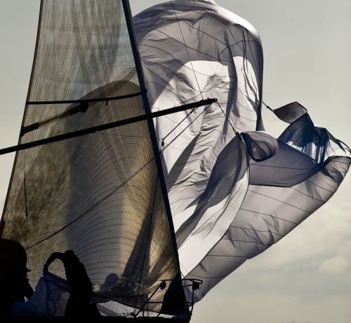 themindscanvas:  Canvas catching wind.