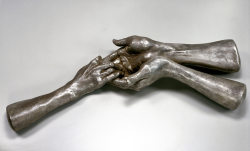 lavender-tome-collector: ARTIST: Louise Bourgeois (French, 1911-2010)WORK: The Welcoming Hands MEDIUM: Bronze with silver nitrate 