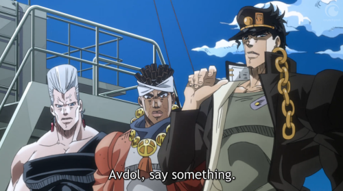 new-evitron:jotaro has a keen sense of when to drop one-liners but clearly can never come up with go