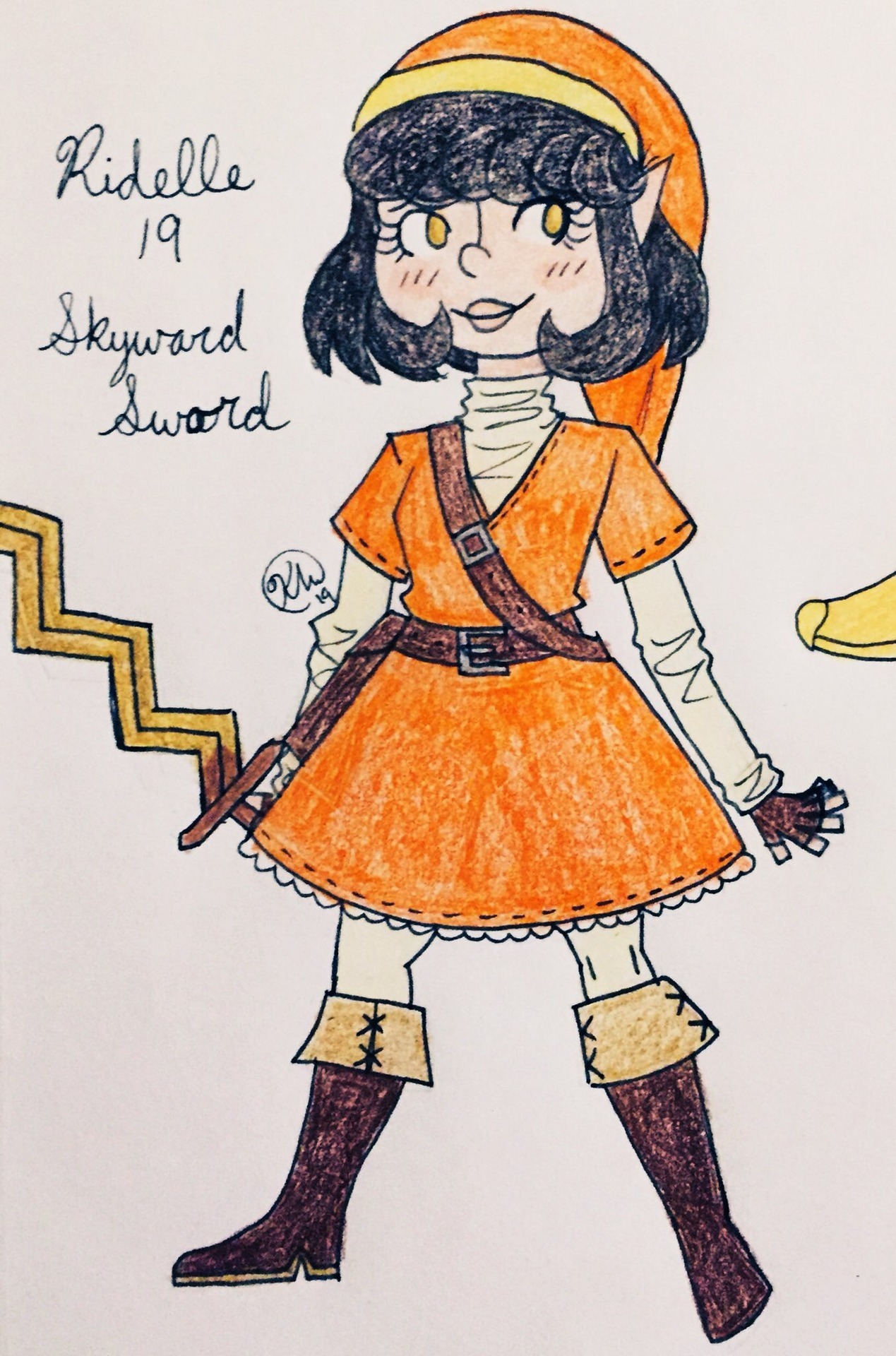 skeletonschoolgirl:  Skyward Sword OC/Self insert??? She’s just a gal with a lightning