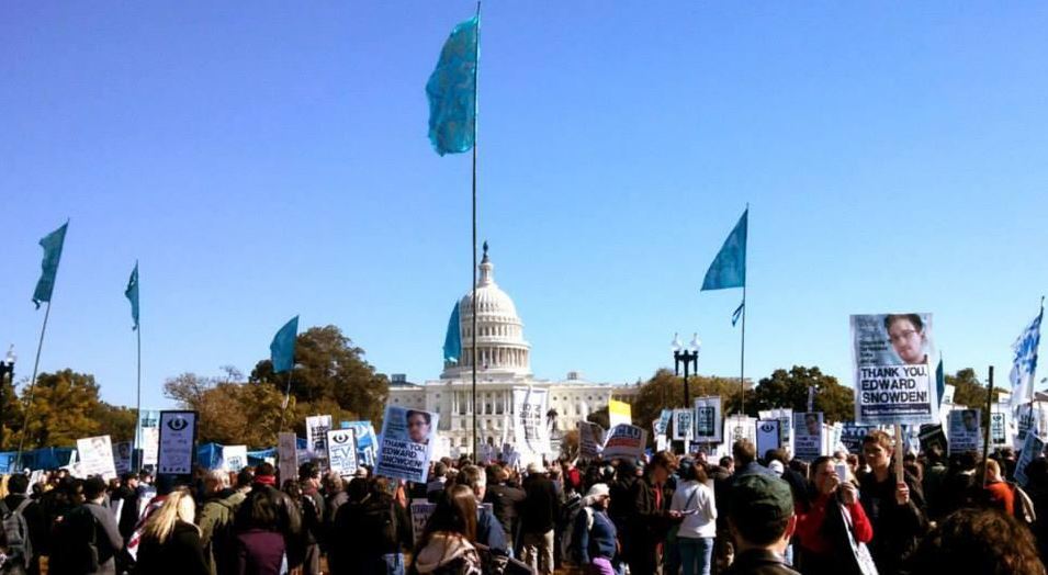 angelclark:  #StopWatchingUs Thousands Protest Against NSA Spying In DC (PHOTOS)
