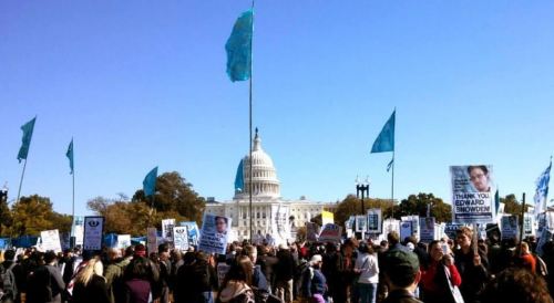 angelclark:  #StopWatchingUs Thousands Protest adult photos