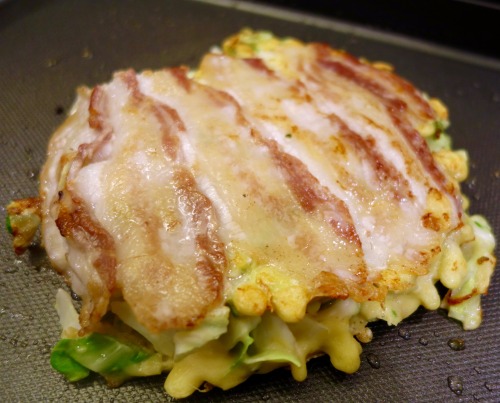 jasmine7031:Okonomiyaki＊savoury pancake containing meat and vegetablesI cooked Okonomiyaki.