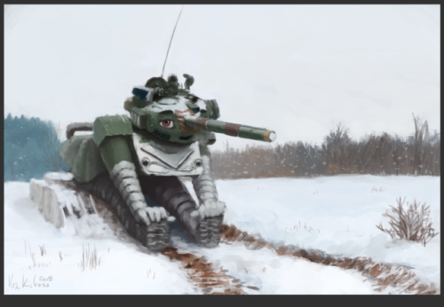 Remember To Stretch After Military Exercising. Painting Based On A Photo.