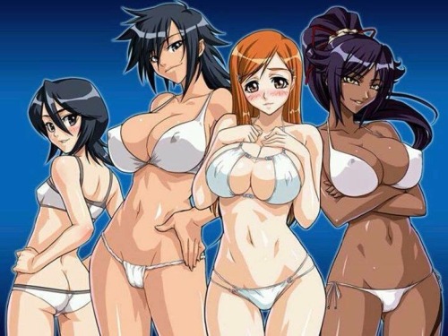 Hot sexy anime girls bikini