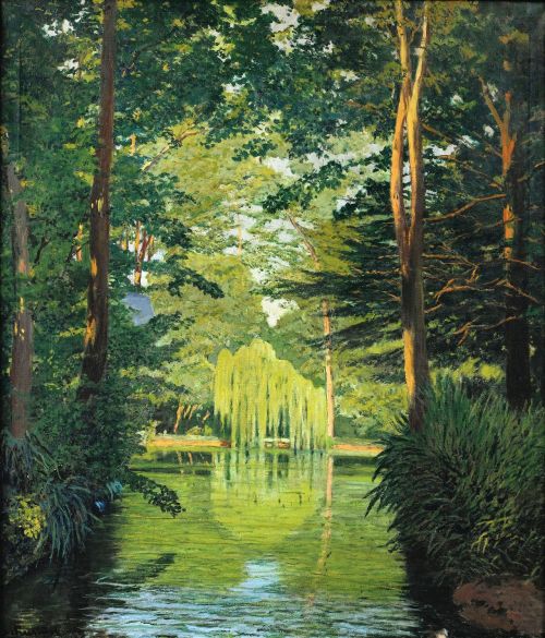 Park Badés, Arbúcies   -  Santiago Rusiñol i Prats, 1927-29.Catalan,1861-1931Oil on canvas,115 x 100
