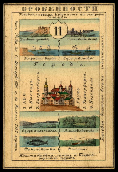 Illustrated cards for the provinces of the Russian Empire (publishedin St. Petersburg 1856).  Each c