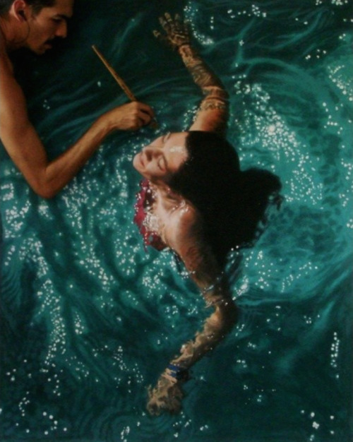 hahamagartconnect:  idea-ing:  Incredibly lifelike paintings of swimmersArtist: Gustavo Silva Nuñez  It’s hard to woo me with realism these days…but I’m going to acquiesce to this artist because this is amazing work. 
