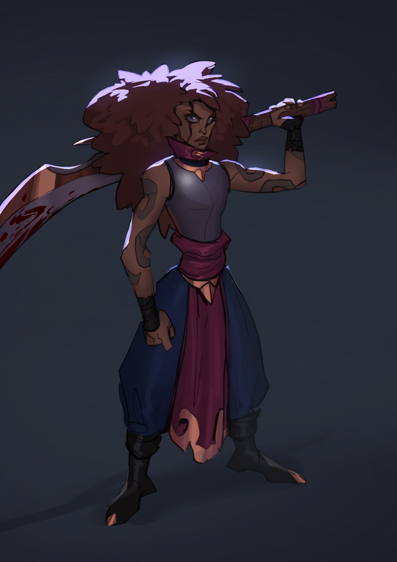dreriart:Kul Tiran girl ready to kick some ass