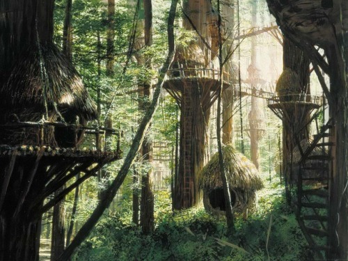 talesfromweirdland:The beauty of Star Wars matte paintings. For years, I had no clue I was looking a